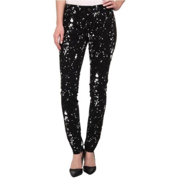 Vince Camuto Black &White Splatter Skinny Jeans 26 - Picture 2 of 8